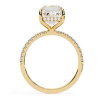Emerald Luxe Hidden Halo Lab Grown Diamond Ring - Ophiratbf