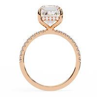 Emerald Luxe Hidden Halo Lab Grown Diamond Ring - Ophiratbf