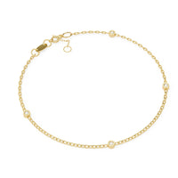 Golden Glow Lab Grown Diamond Chain Bracelet - Ophiratbf