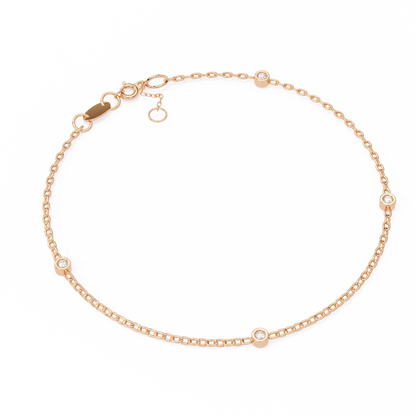 Golden Glow Lab Grown Diamond Chain Bracelet