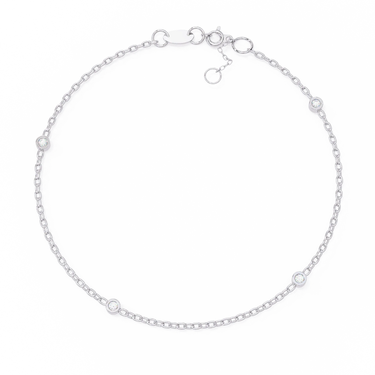 Golden Glow Lab Grown Diamond Chain Bracelet - Ophiratbf