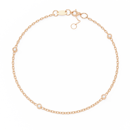 Golden Glow Lab Grown Diamond Chain Bracelet