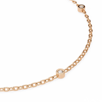 Golden Glow Lab Grown Diamond Chain Bracelet - Ophiratbf