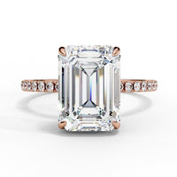 Emerald Luxe Hidden Halo Lab Grown Diamond Ring - Ophiratbf