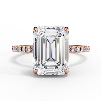 Emerald Luxe Hidden Halo Lab Grown Diamond Ring