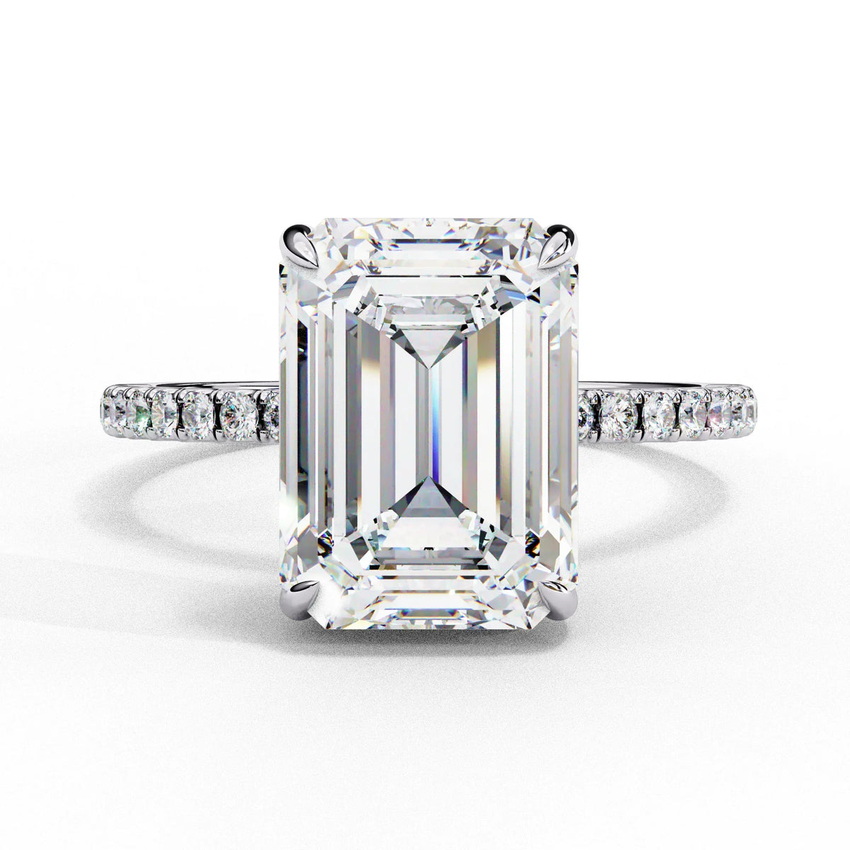 Emerald Luxe Hidden Halo Lab Grown Diamond Ring - Ophiratbf
