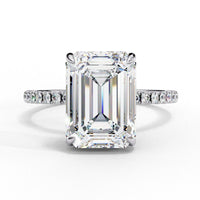 Emerald Luxe Hidden Halo Lab Grown Diamond Ring - Ophiratbf