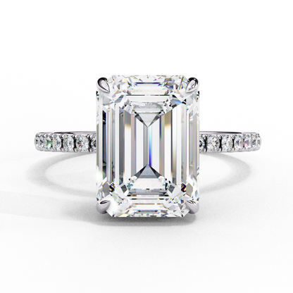 Emerald Luxe Hidden Halo Lab Grown Diamond Ring