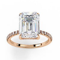 Emerald Luxe Hidden Halo Lab Grown Diamond Ring - Ophiratbf