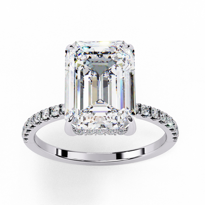 Emerald Luxe Hidden Halo Lab Grown Diamond Ring