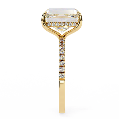Emerald Luxe Hidden Halo Lab Grown Diamond Ring