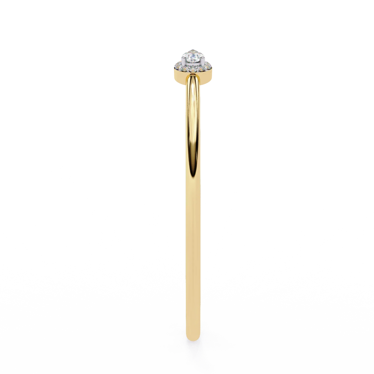 Lustra Pear Halo Diamond Open Bangle - Ophiratbf