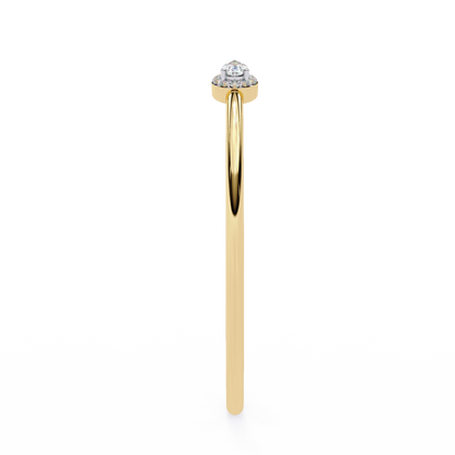 Lustra Pear Halo Diamond Open Bangle