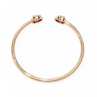 Lustra Pear Halo Diamond Open Bangle - Ophiratbf