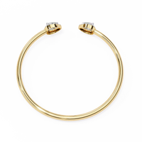 Lustra Pear Halo Diamond Open Bangle - Ophiratbf