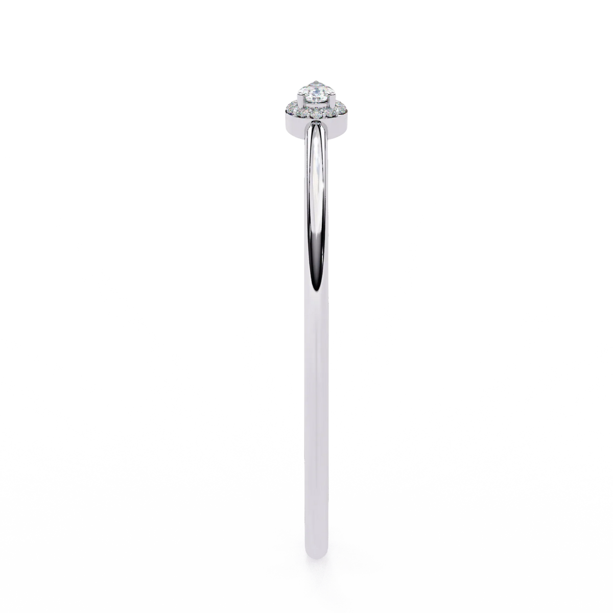 Lustra Pear Halo Diamond Open Bangle - Ophiratbf