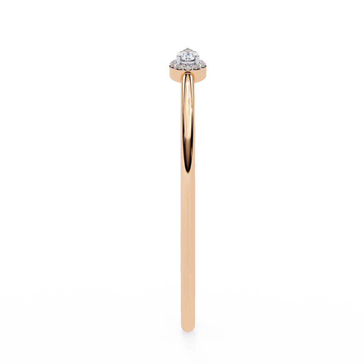 Lustra Pear Halo Diamond Open Bangle - Ophiratbf