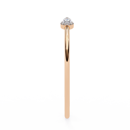 Lustra Pear Halo Diamond Open Bangle