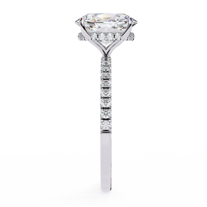 Oval Brilliance Lab Diamond Solitaire Ring