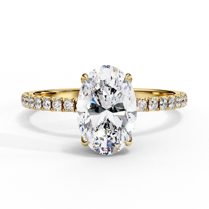 Oval Brilliance Lab Diamond Solitaire Ring