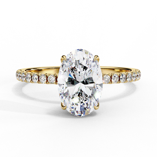 Oval Brilliance Lab Diamond Solitaire Ring