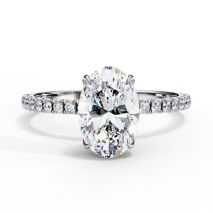Oval Brilliance Lab Diamond Solitaire Ring