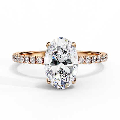 Oval Brilliance Lab Diamond Solitaire Ring