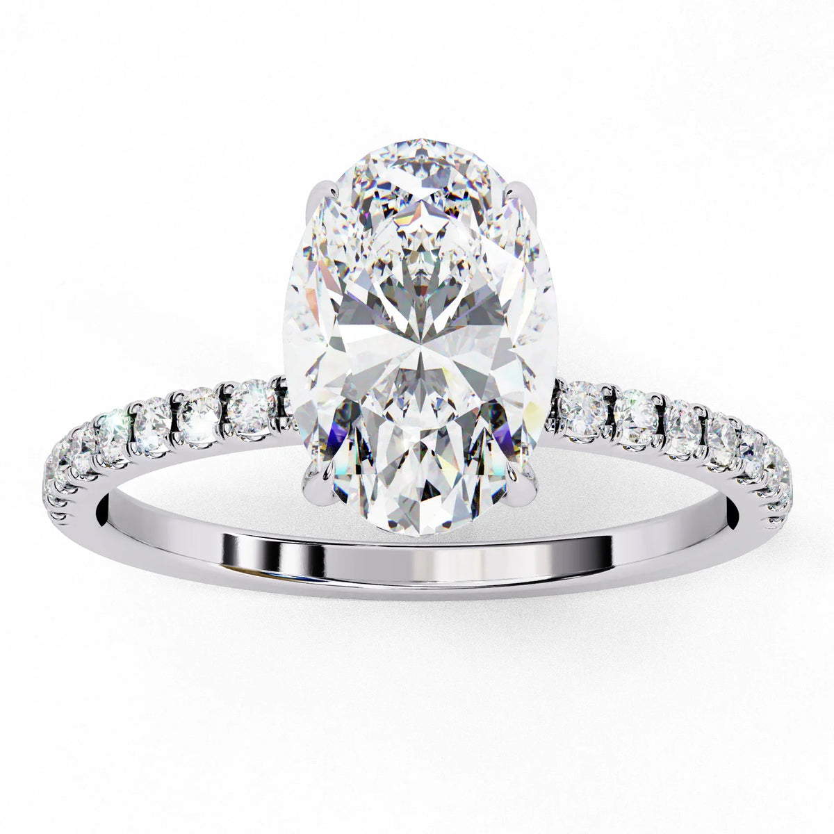 Oval Brilliance Lab Diamond Solitaire Ring - Ophiratbf