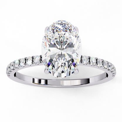 Oval Brilliance Lab Diamond Solitaire Ring