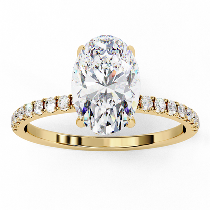 Oval Brilliance Lab Diamond Solitaire Ring