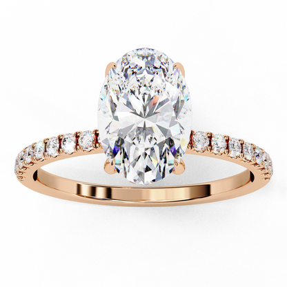 Oval Brilliance Lab Diamond Solitaire Ring