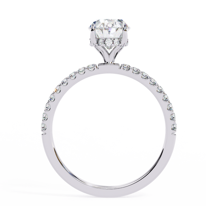 Oval Brilliance Lab Diamond Solitaire Ring