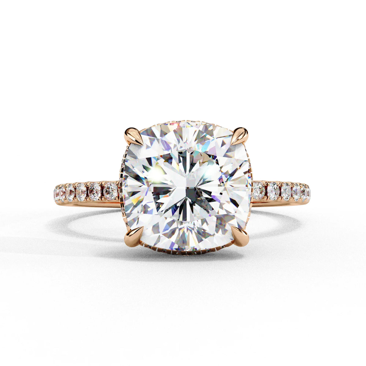 Cushion Brilliance Lab Grown Diamond Solitaire Ring - Ophiratbf