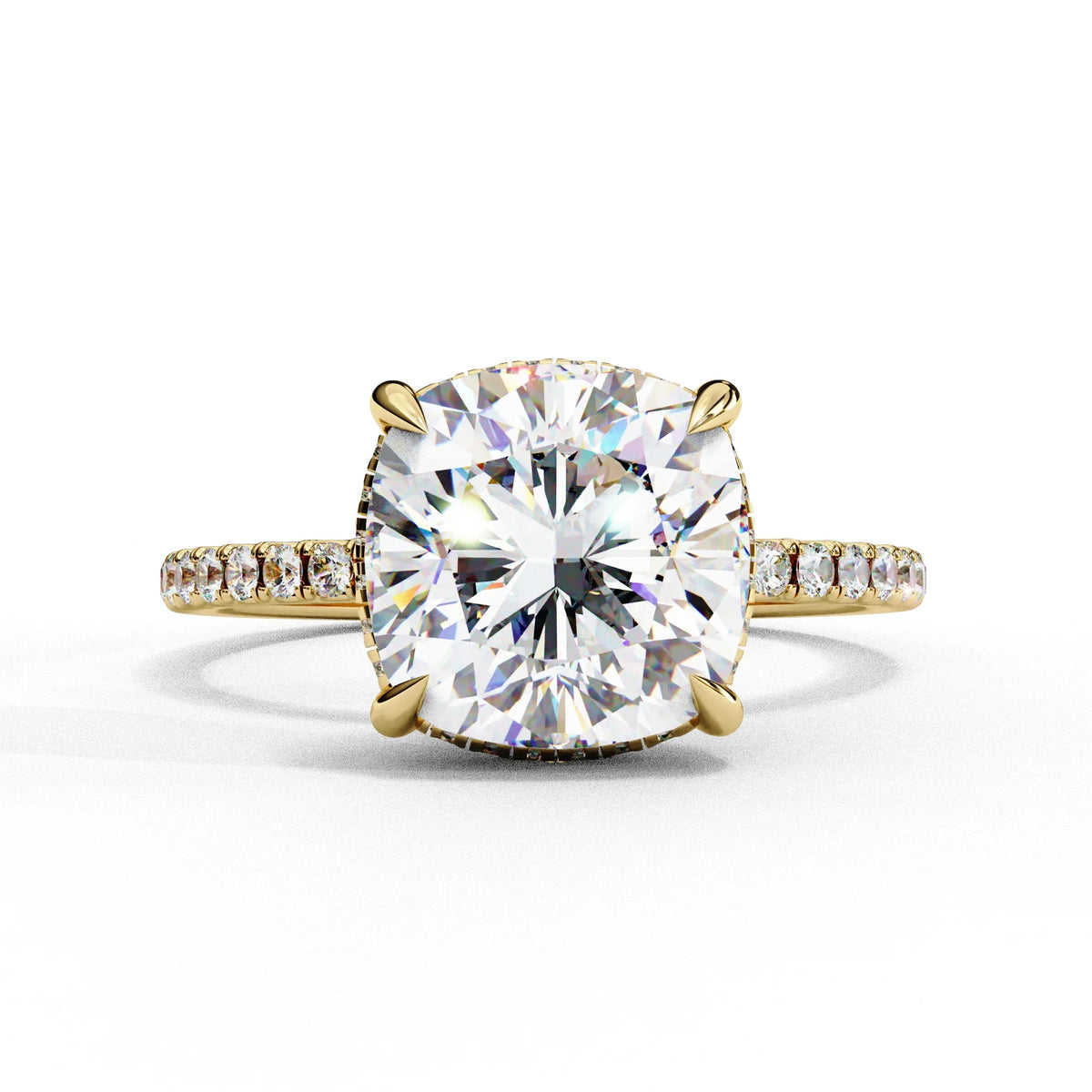 Cushion Brilliance Lab Grown Diamond Solitaire Ring - Ophiratbf