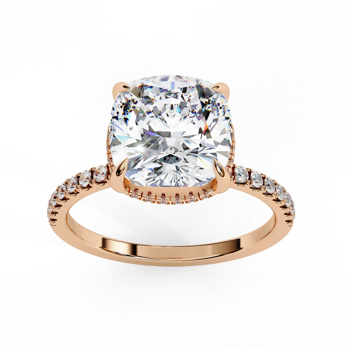 Cushion Brilliance Lab Grown Diamond Solitaire Ring - Ophiratbf
