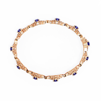 Azure Embrace Lab Grown Diamond & Sapphire Bangle - Ophiratbf