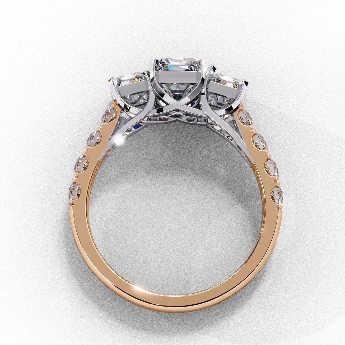 Graceful Trio Lab Grown Diamond Ring - Ophiratbf
