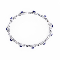 Azure Embrace Lab Grown Diamond & Sapphire Bangle - Ophiratbf