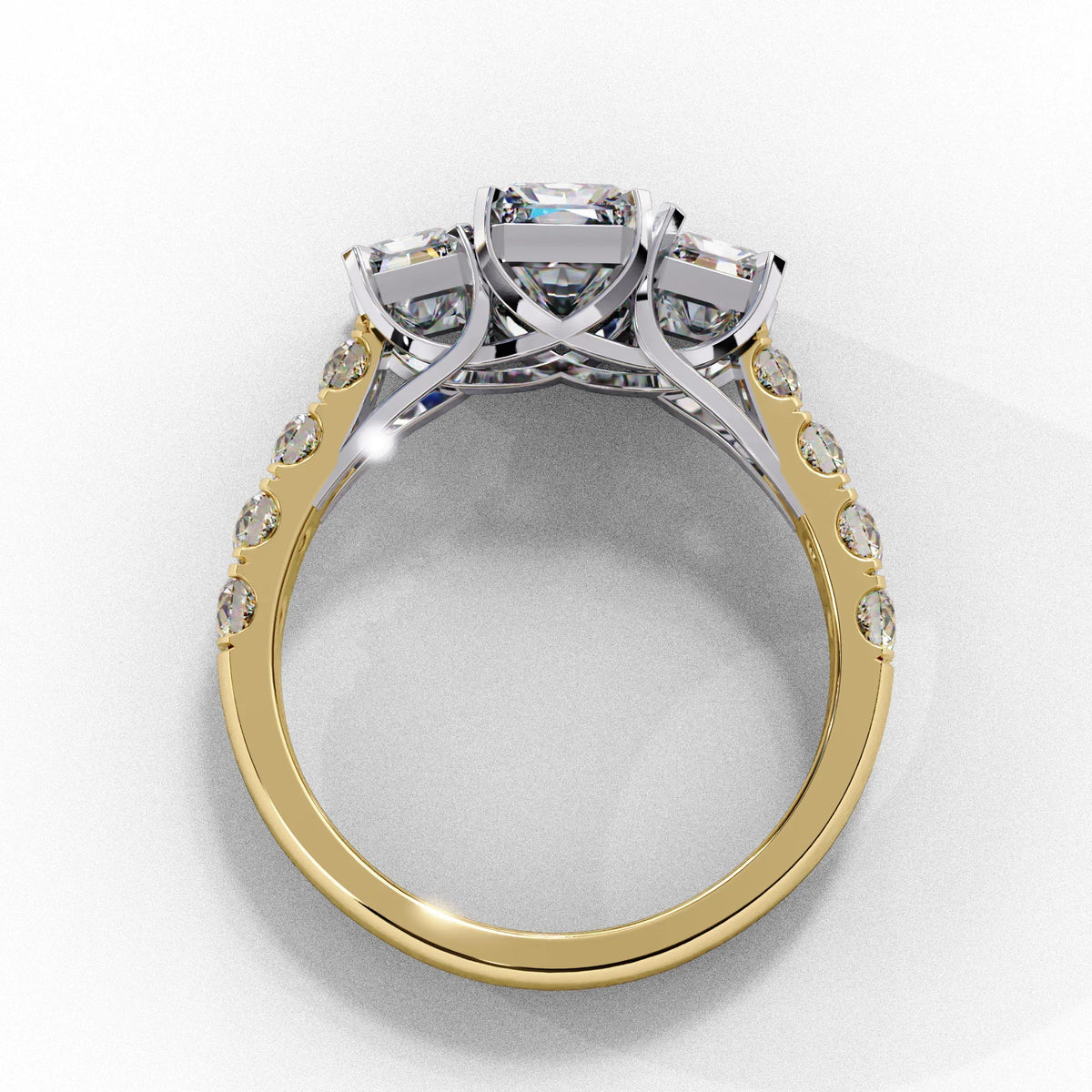 Graceful Trio Lab Grown Diamond Ring - Ophiratbf