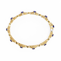 Azure Embrace Lab Grown Diamond & Sapphire Bangle - Ophiratbf