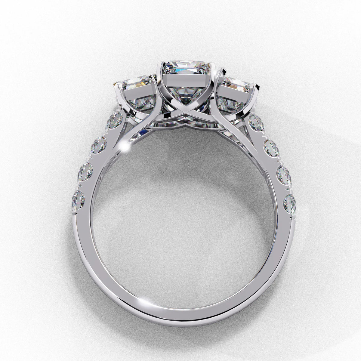 Graceful Trio Lab Grown Diamond Ring - Ophiratbf