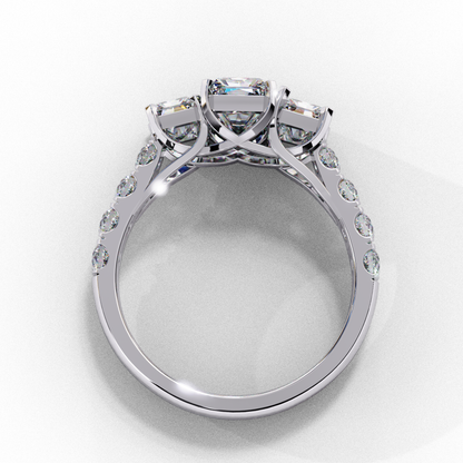 Graceful Trio Lab Grown Diamond Ring