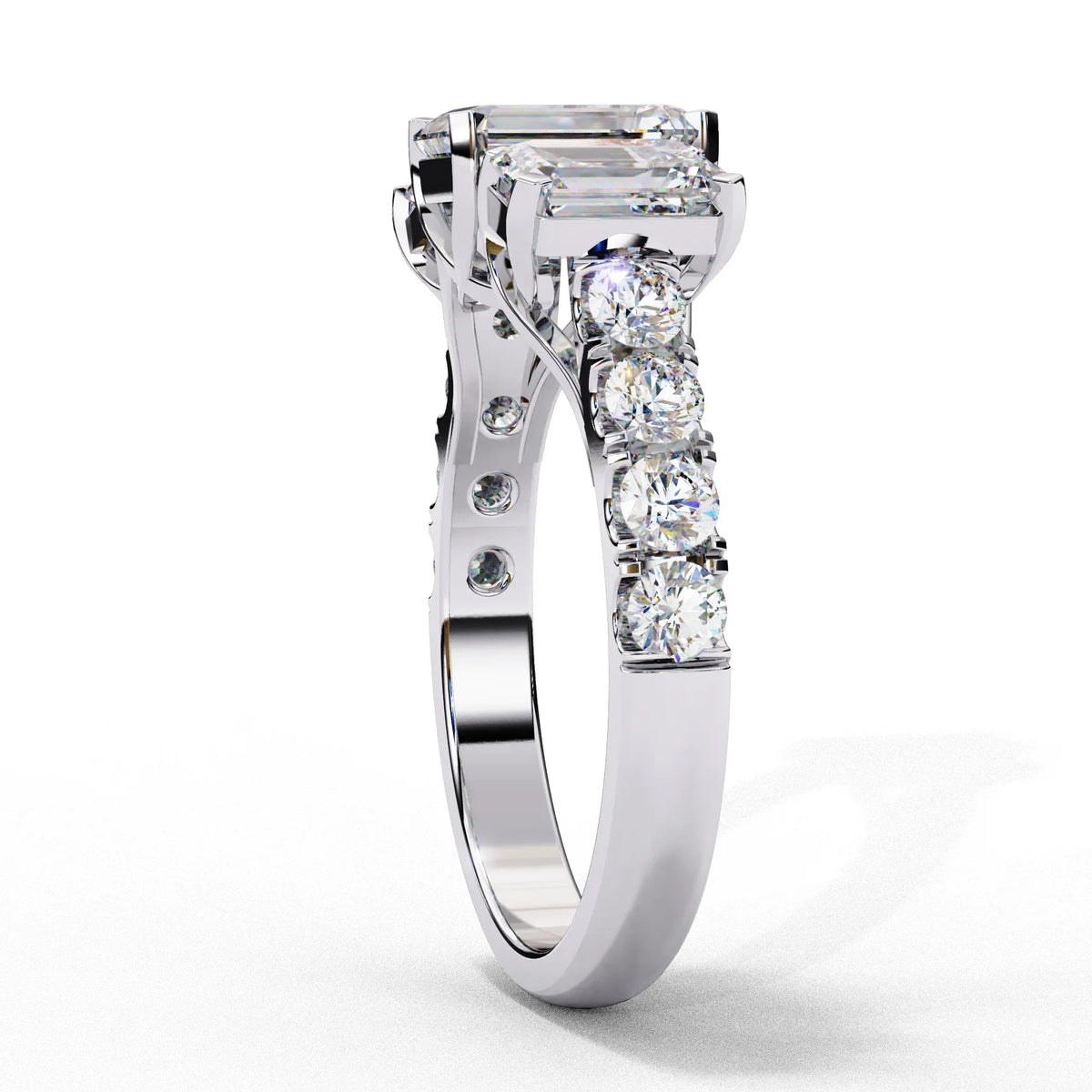 Graceful Trio Lab Grown Diamond Ring - Ophiratbf