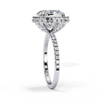 Luminous Halo Cushion Lab Grown Diamond Ring - Ophiratbf