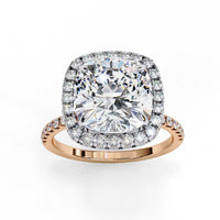 Luminous Halo Cushion Lab Grown Diamond Ring - Ophiratbf