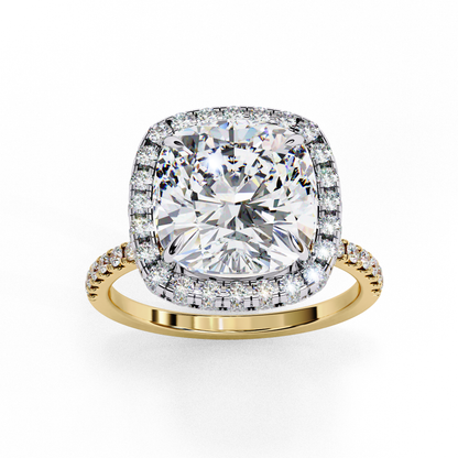 Luminous Halo Cushion Lab Grown Diamond Ring