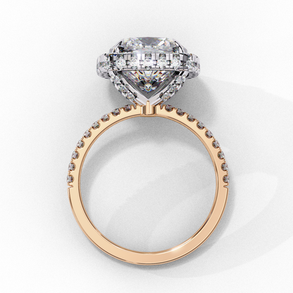 Luminous Halo Cushion Lab Grown Diamond Ring