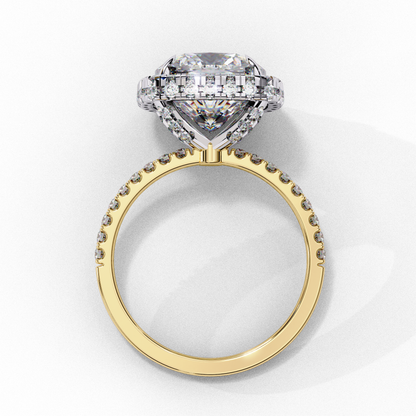 Luminous Halo Cushion Lab Grown Diamond Ring