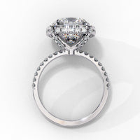 Luminous Halo Cushion Lab Grown Diamond Ring - Ophiratbf