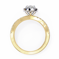Elodie Lab Grown Diamond Pear Halo Embrace Ring - Ophiratbf